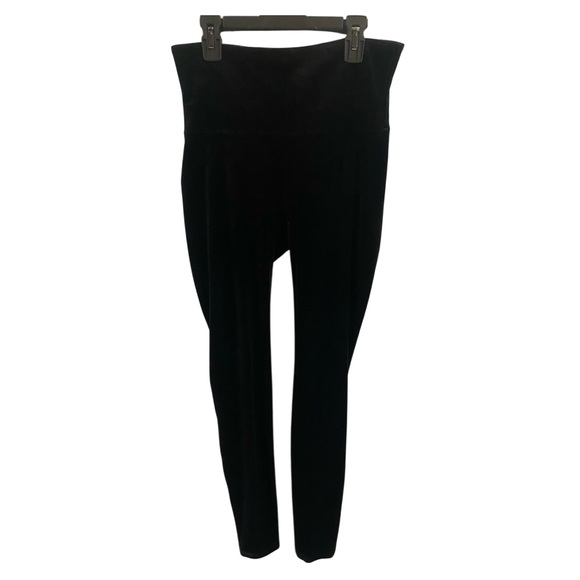 SPANX Black Velvet Leggings Size Large - Picture 7 of 12